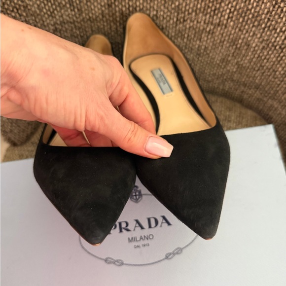 Prada Black Suede Heels, 40 - Picture 6 of 9
